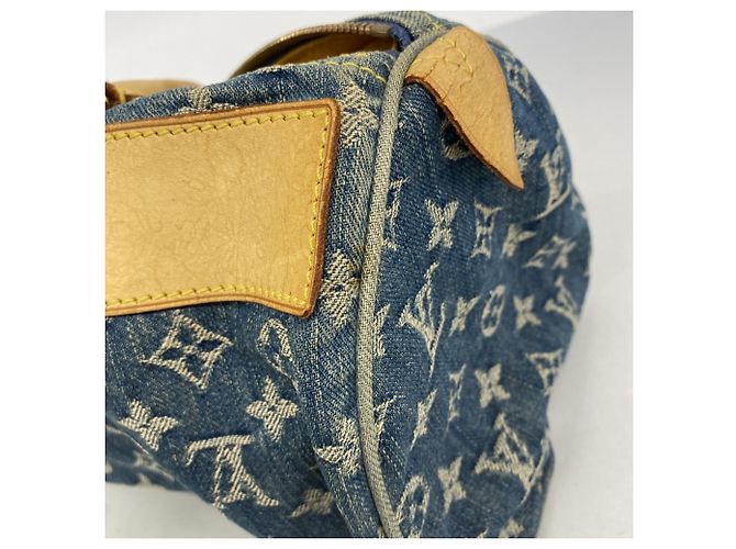 Borsa a mano Neo Speedy in denim Monogram Louis Vuitton Blu - vista 8