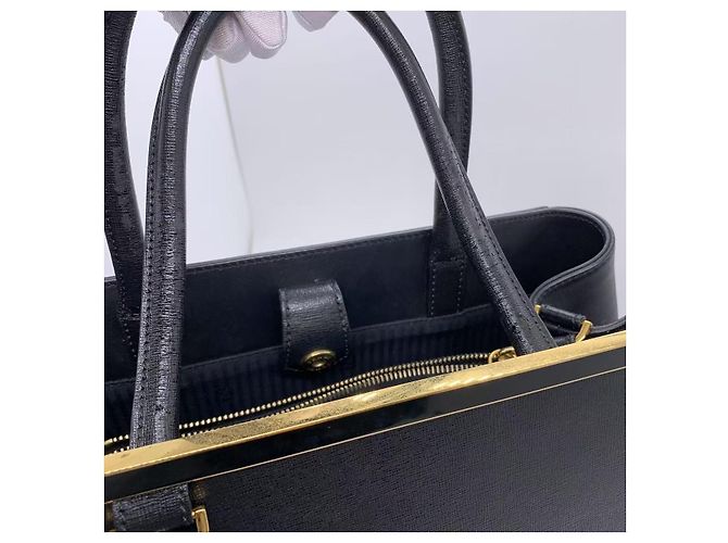 Fendi 2 Days Handtasche Schwarz Leder - Ansicht 3