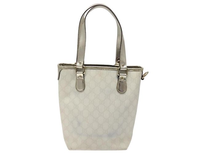 Gucci Vintage Tote aus GG-Canvas Weiß - Ansicht 2
