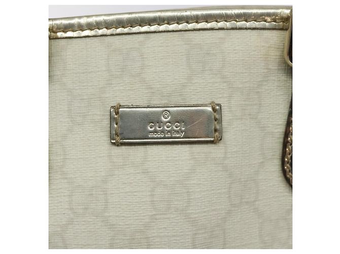 Gucci Vintage Tote aus GG-Canvas Weiß - Ansicht 6