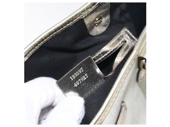Gucci Vintage Tote aus GG-Canvas Weiß - Ansicht 7