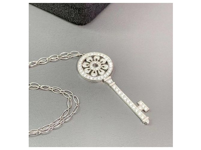 Portachiavi Tiffany & Co Girasole Diamanti Platino Argento - vista 4