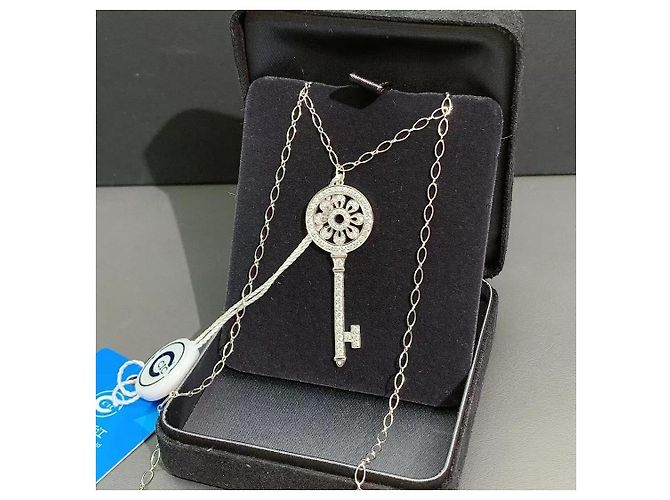 Collana Tiffany & Co Tiffany Sunflower in platino e diamanti Argento - vista 2