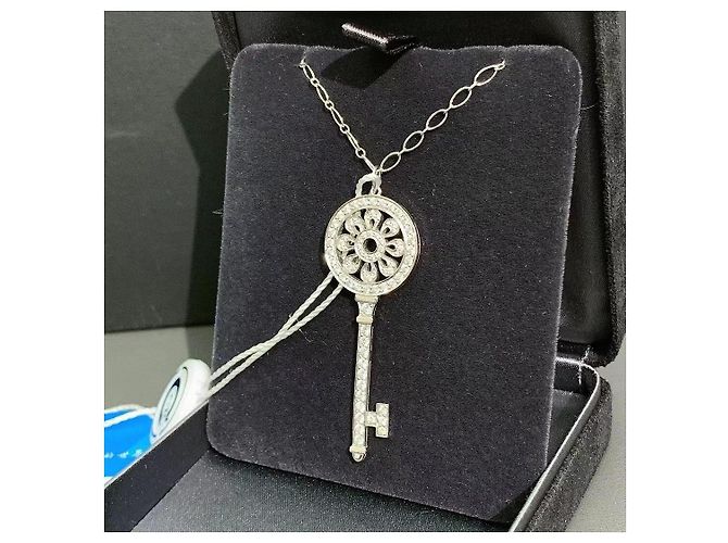 Collana Tiffany & Co Tiffany Sunflower in platino e diamanti Argento - vista 3