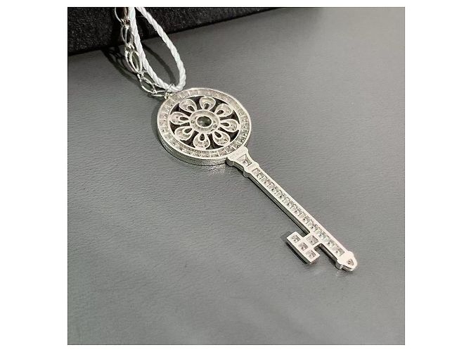 Collana Tiffany & Co Tiffany Sunflower in platino e diamanti Argento - vista 4
