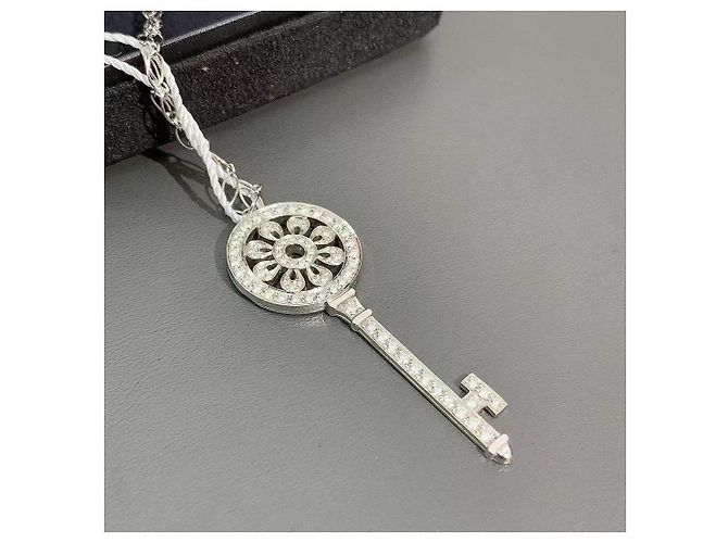Collana Tiffany & Co Tiffany Sunflower in platino e diamanti Argento - vista 5