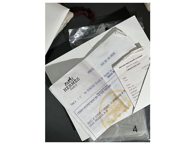 Borsa a mano Hermès Mini Bolide Rain Cloud Grigio Argento in pelle - vista 3