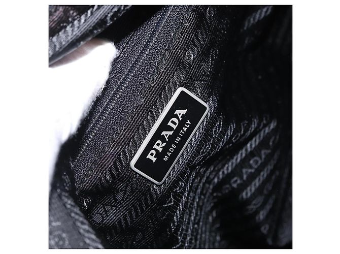 Sac Messager Prada Tessuto Large avec Poche Avant Noir - vue 6