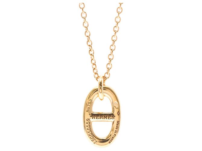 Hermès Collana Pendente Chaine d'Ancre in Oro Rosa Hermes D'oro - vista 2
