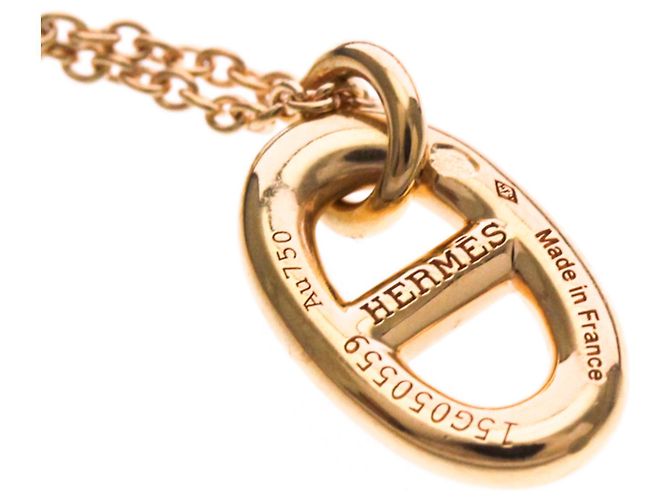 Hermès Collana Pendente Chaine d'Ancre in Oro Rosa Hermes D'oro - vista 7