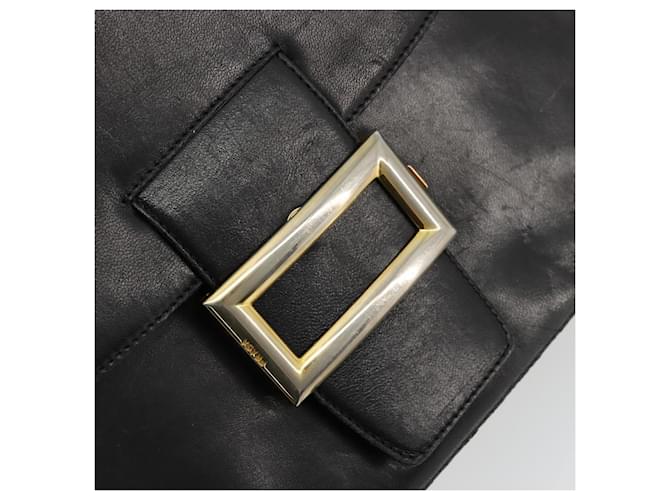 PRADA Borsa a mano in pelle nera e oro Auth bs34475 Nero D'oro - vista 19