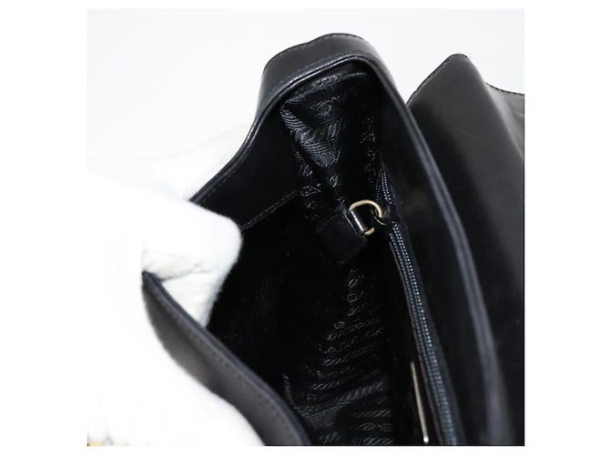 PRADA Borsa a mano in pelle nera e oro Auth bs34475 Nero D'oro - vista 22