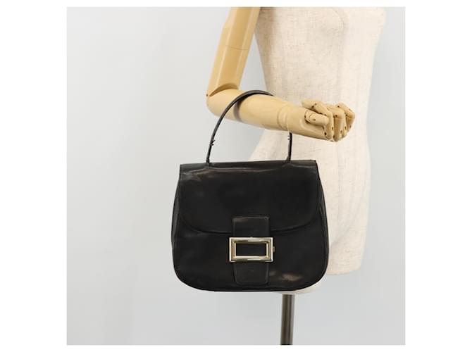 PRADA Borsa a mano in pelle nera e oro Auth bs34475 Nero D'oro - vista 24