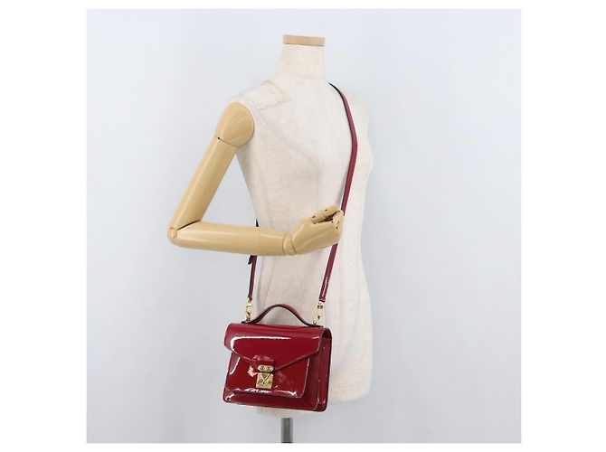 LOUIS VUITTON Borsa Vernis Monceau BB 2way Rosa Andian M91579 LV Auth ep14379A - vista 28