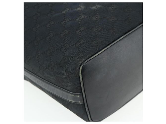 Borsa a Spalla GG Canvas Gucci Nero Oro 001 4287 Auth ep14135 D'oro - vista 11