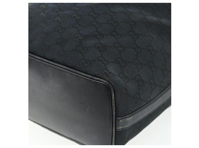 Borsa a Spalla GG Canvas Gucci Nero Oro 001 4287 Auth ep14135 D'oro - vista 12