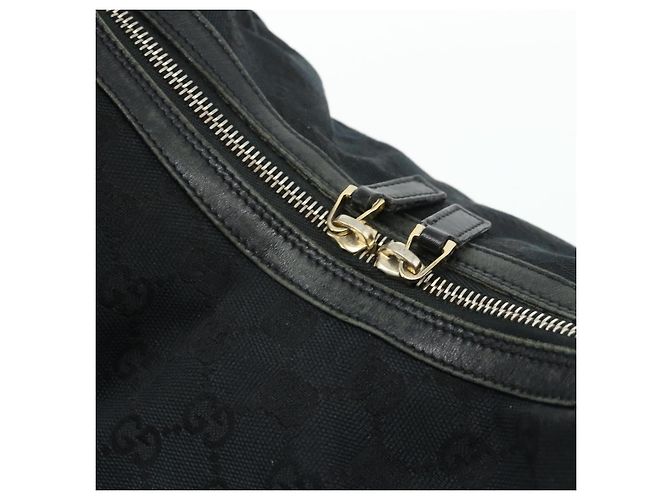 Borsa a Spalla GG Canvas Gucci Nero Oro 001 4287 Auth ep14135 D'oro - vista 14