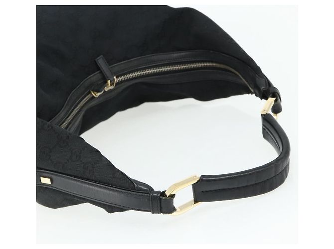 Borsa a Spalla GG Canvas Gucci Nero Oro 001 4287 Auth ep14135 D'oro - vista 7