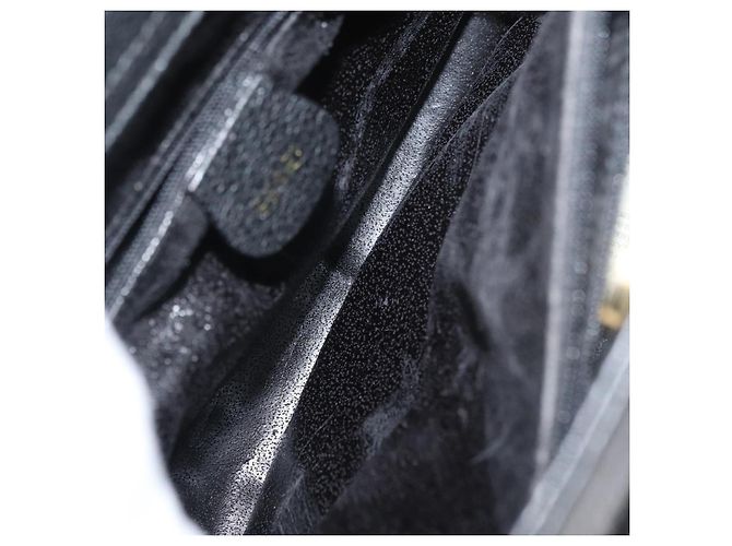 Borsa a Mano GUCCI Bamboo Camoscio Nero Oro 002 0260 Auth ep14225 D'oro - vista 15