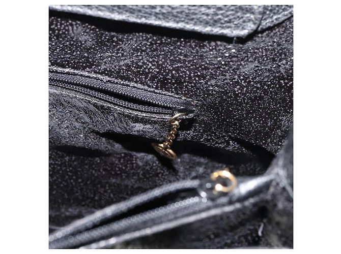 Borsa a Mano GUCCI Bamboo Camoscio Nero Oro 002 0260 Auth ep14225 D'oro - vista 18