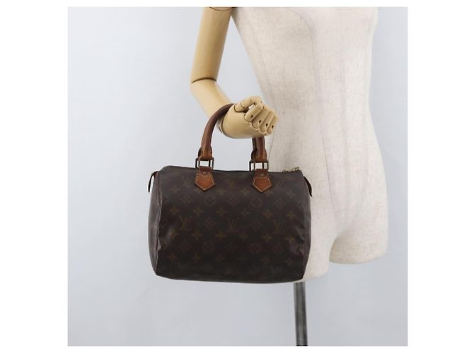 LOUIS VUITTON Borsa a Mano Monogram Speedy 25 M41528 Auth LV bs34665 Monogramma - vista 21