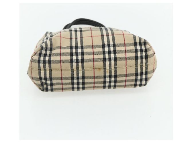Hermès HERMES Bolso de Mano Burberry Nova Check de Lona 2 Piezas Beige Negro Auth BA12351 - vista 6