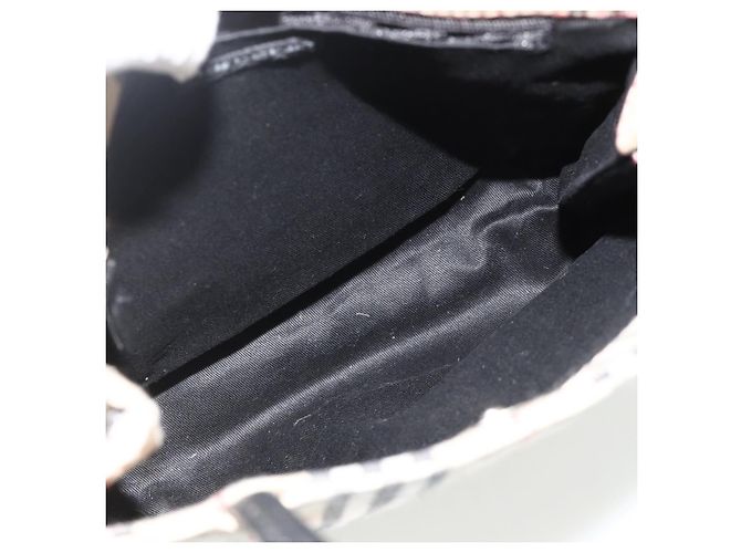 Hermès HERMES Bolso de Mano Burberry Nova Check de Lona 2 Piezas Beige Negro Auth BA12351 - vista 7