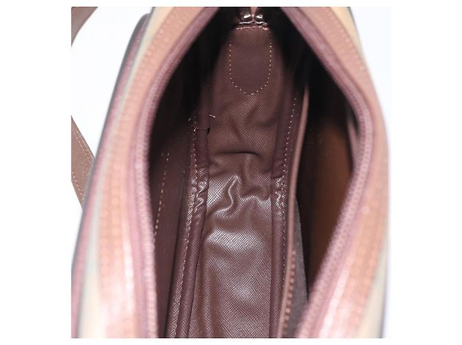 Borsa a Spalla Burberrys Nova Check in Tela Beige Oro Auth ep14427A D'oro - vista 19