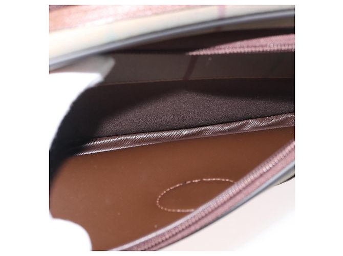 Borsa a Spalla Burberrys Nova Check in Tela Beige Oro Auth ep14427A D'oro - vista 20