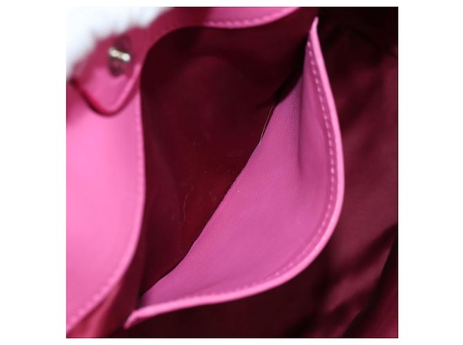 Borsa a mano in pelle matelassé Miu Miu con cristalli 2 in 1 Rosa Argento RN0896 Auth am11397M - vista 26