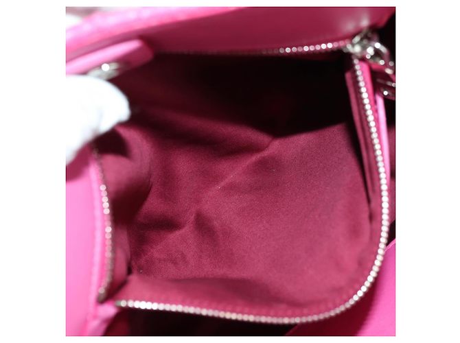 Borsa a mano in pelle matelassé Miu Miu con cristalli 2 in 1 Rosa Argento RN0896 Auth am11397M - vista 28
