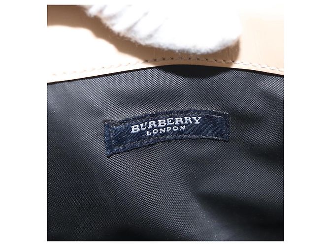 Burberry Nova Check Handtasche aus Nylon Beige Silber Authentisch ep14441A - Ansicht 10