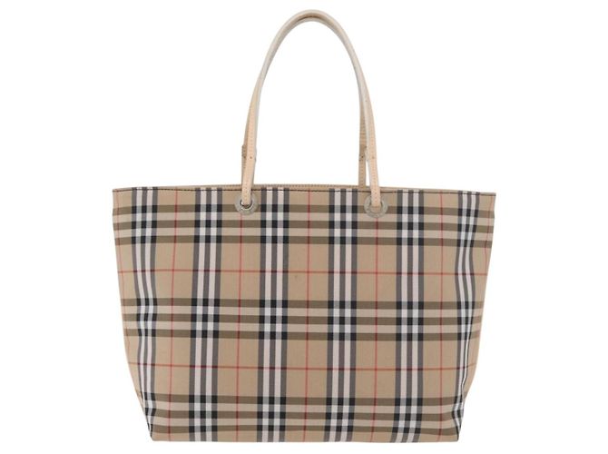 Burberry Nova Check Handtasche aus Nylon Beige Silber Authentisch ep14441A - Ansicht 13