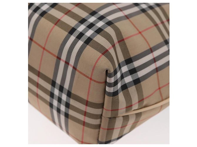Burberry Nova Check Handtasche aus Nylon Beige Silber Authentisch ep14441A - Ansicht 14