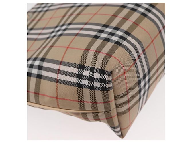 Burberry Nova Check Handtasche aus Nylon Beige Silber Authentisch ep14441A - Ansicht 15
