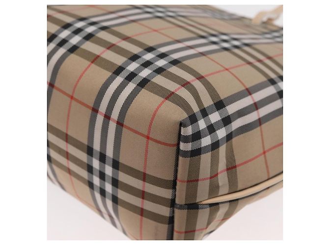 Burberry Nova Check Handtasche aus Nylon Beige Silber Authentisch ep14441A - Ansicht 16
