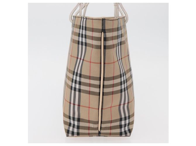 Burberry Nova Check Handtasche aus Nylon Beige Silber Authentisch ep14441A - Ansicht 3