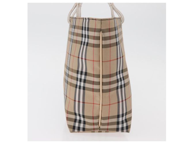 Burberry Nova Check Handtasche aus Nylon Beige Silber Authentisch ep14441A - Ansicht 4