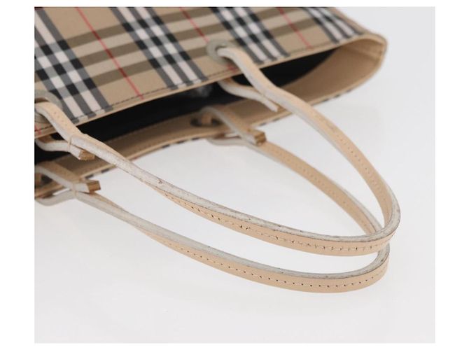 Burberry Nova Check Handtasche aus Nylon Beige Silber Authentisch ep14441A - Ansicht 7