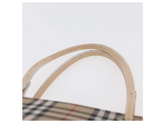 Burberry Nova Check Handtasche aus Nylon Beige Silber Authentisch ep14441A - Ansicht 8