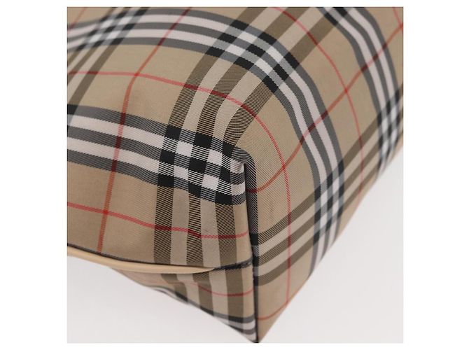 Burberry Nova Check Handtasche aus Nylon Beige Silber Authentisch ep14441A - Ansicht 9