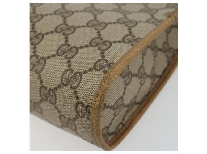 GUCCI GG Supreme Clutch Bag PVC Beige Oro 97 01 036 Auth 176652 D'oro - vista 10