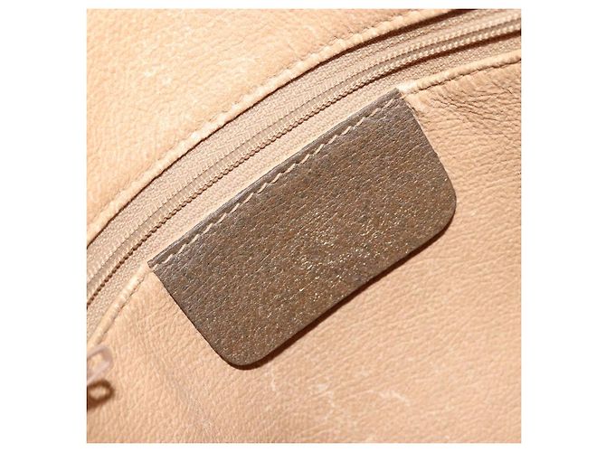 GUCCI GG Supreme Clutch Bag PVC Beige Oro 97 01 036 Auth 176652 D'oro - vista 14