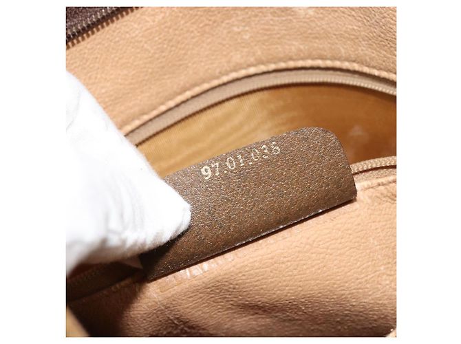 GUCCI GG Supreme Clutch Bag PVC Beige Oro 97 01 036 Auth 176652 D'oro - vista 21