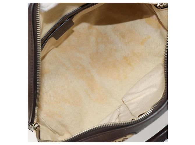Borsa Boston Mini GG Canvas Gucci Beige Oro 269876 Auth 175892 D'oro - vista 17