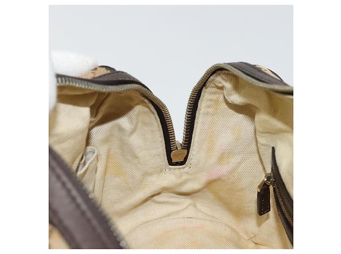 Borsa Boston Mini GG Canvas Gucci Beige Oro 269876 Auth 175892 D'oro - vista 19