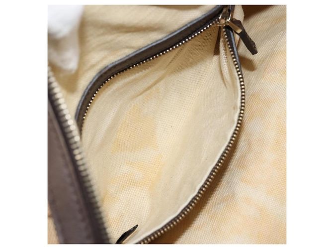 Borsa Boston Mini GG Canvas Gucci Beige Oro 269876 Auth 175892 D'oro - vista 21