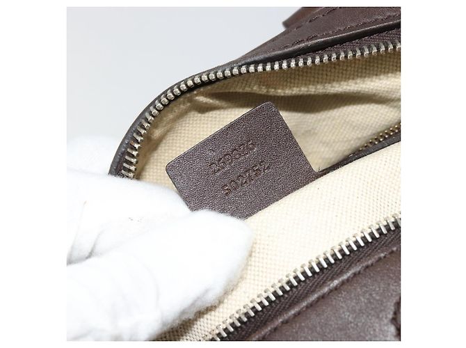 Borsa Boston Mini GG Canvas Gucci Beige Oro 269876 Auth 175892 D'oro - vista 22