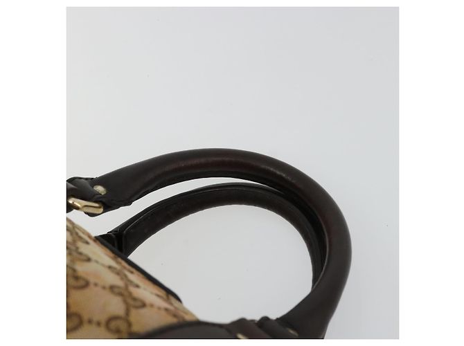 Borsa Boston Mini GG Canvas Gucci Beige Oro 269876 Auth 175892 D'oro - vista 8