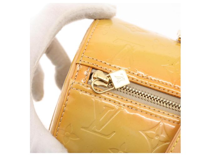 LOUIS VUITTON Borsa a Mano Monogram Vernis Bedford Beige M91006 LV Auth 176879 - vista 17